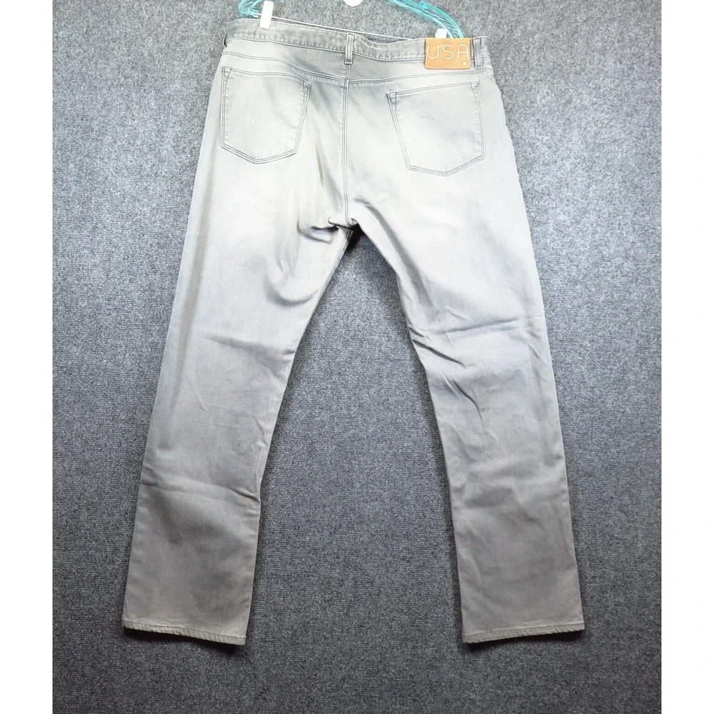 John Varvatos USA 40 x 31 Gray Denim Jeans Buttonfly Straight Leg Beale